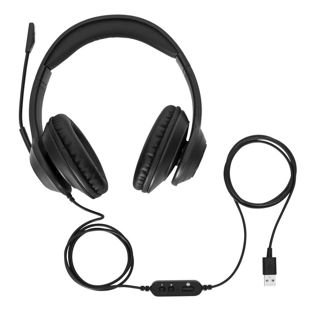TARGUS WIRED STEREO HEADSET DUAL HIGH SENSITIVITY SPEAKERS, OMNI-DIRECTIONAL MICROPHONE AND AMBIENT NOISE-CANCELING TECHNOLOGY