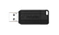 VERBATIM 64GB PINSTRIPE USB BLACK