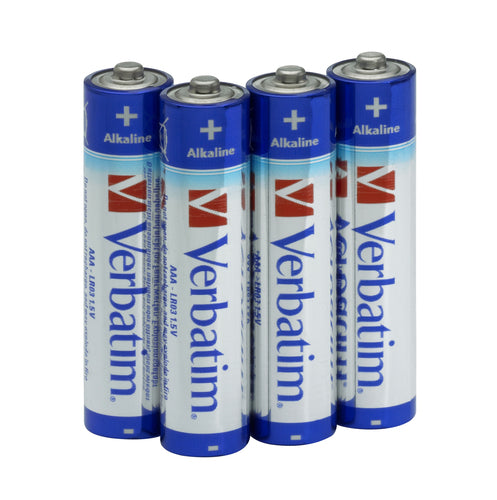 VERBATIM AAA ALKALINE BATTERIES 4PK