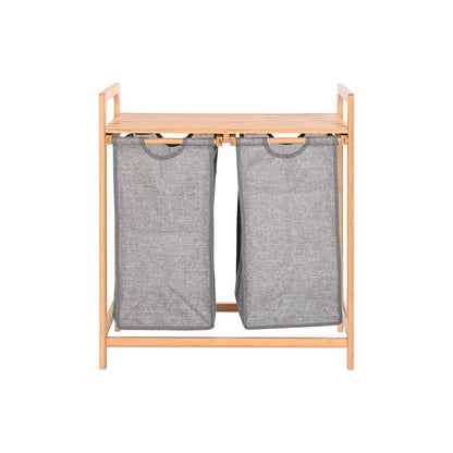 Laundry basket DKD Home Decor 64 x 33 x 73 cm Grey White (2 Units)