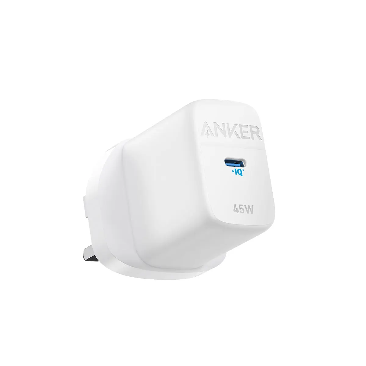 ANKER 313 1 PORT 45W PD WALL CHARGER WHITE WARRANTY 18 MONTH CHARGING CABLE NOT INCLUDED (5A)