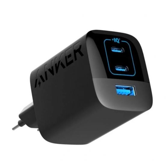 ANKER 336 USB AND 2 TYPEC 67W PD WALL CHARGER BLACK WARRANTY 18 MONTH -SUPER FAST CHARGER WITH INCLUDED USB-C TO USB-C CABLE