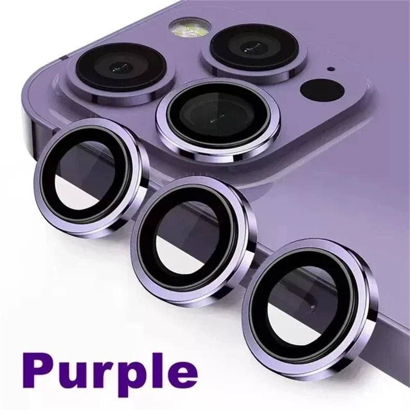 3-2pcs Metal Ring Camera Lens Protector for iPhone 12/13/14/15 pro Max 13 Mini 15 pro Max - Glass Lens Protection